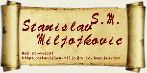 Stanislav Miljojković vizit kartica